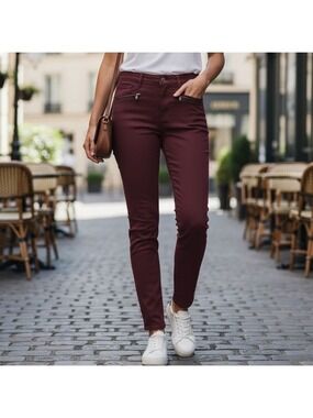 NYDJ Brown Ankle Cropped Jeans Size 14 Lift Tuck